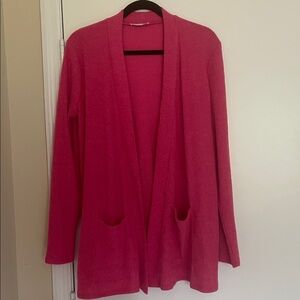 Zenana Outfitters Pink Open Front Cardigan Sweater
